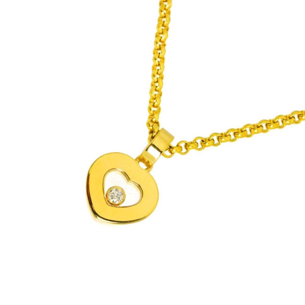 Chopard Happy Diamonds Heart Necklace, 42cm, 18K Yellow Gold (750)